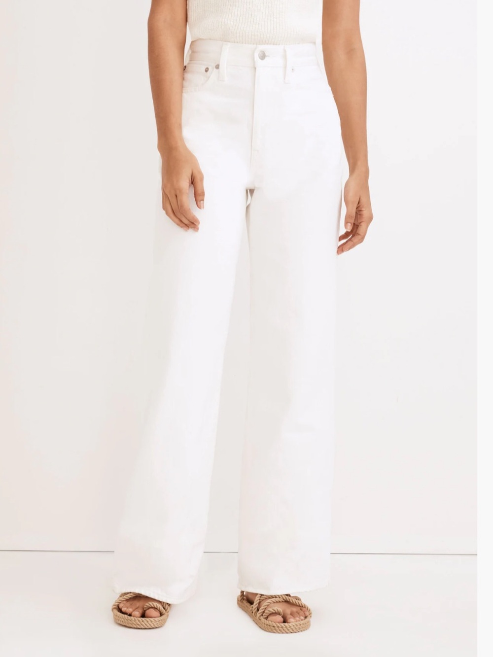 MADEWELL Superwide-Leg Jeans in Tile White US 27